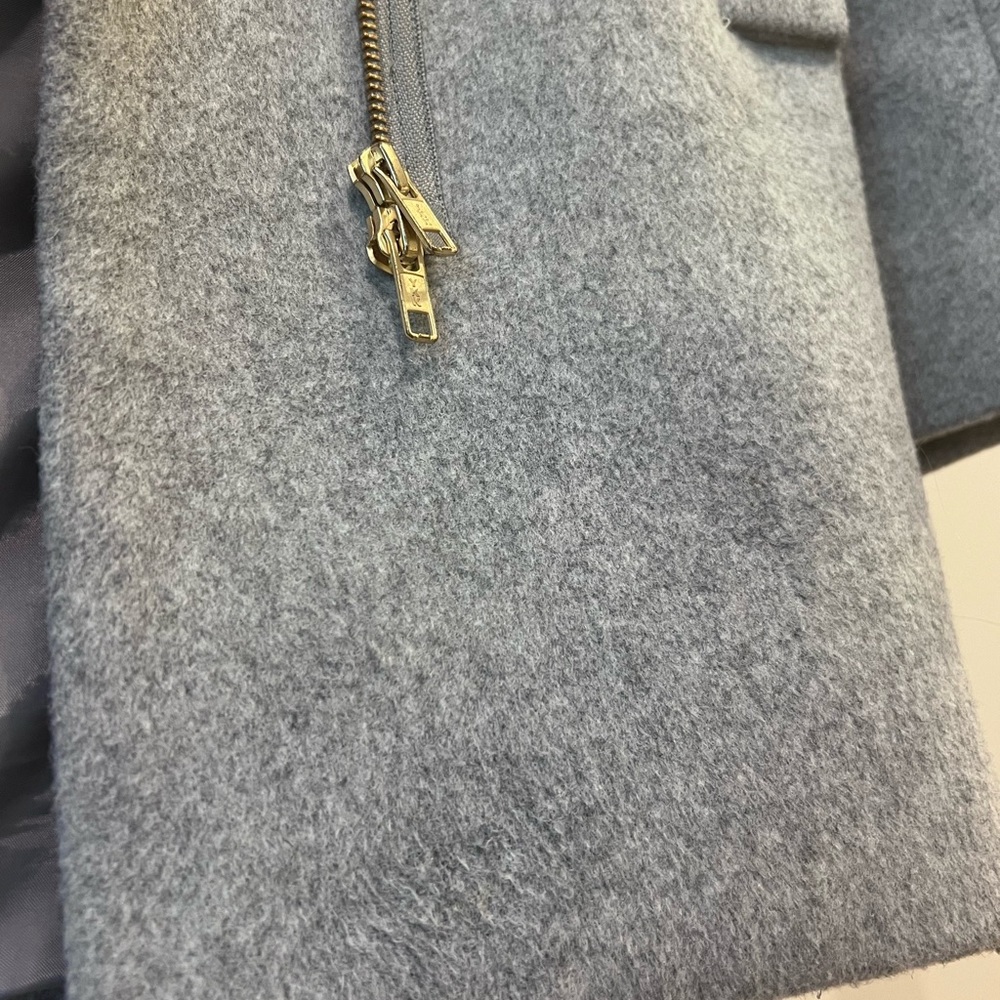 J.crew Wool Coat Gray YKK zipper Petite - Picture 2 of 11